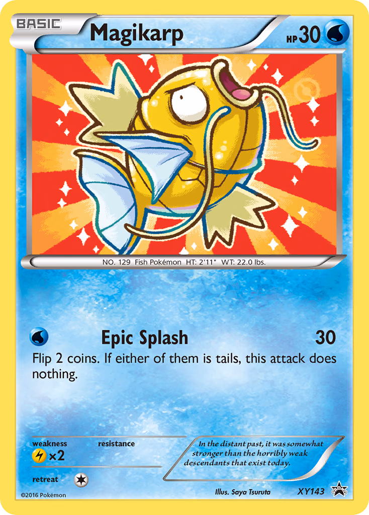 Magikarp Pokemon card (XY143, XY Black Star Promos)