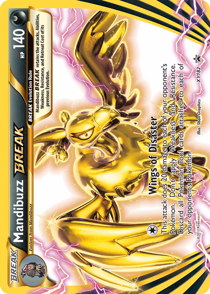 Mandibuzz BREAK Pokemon card (XY182, XY Black Star Promos)