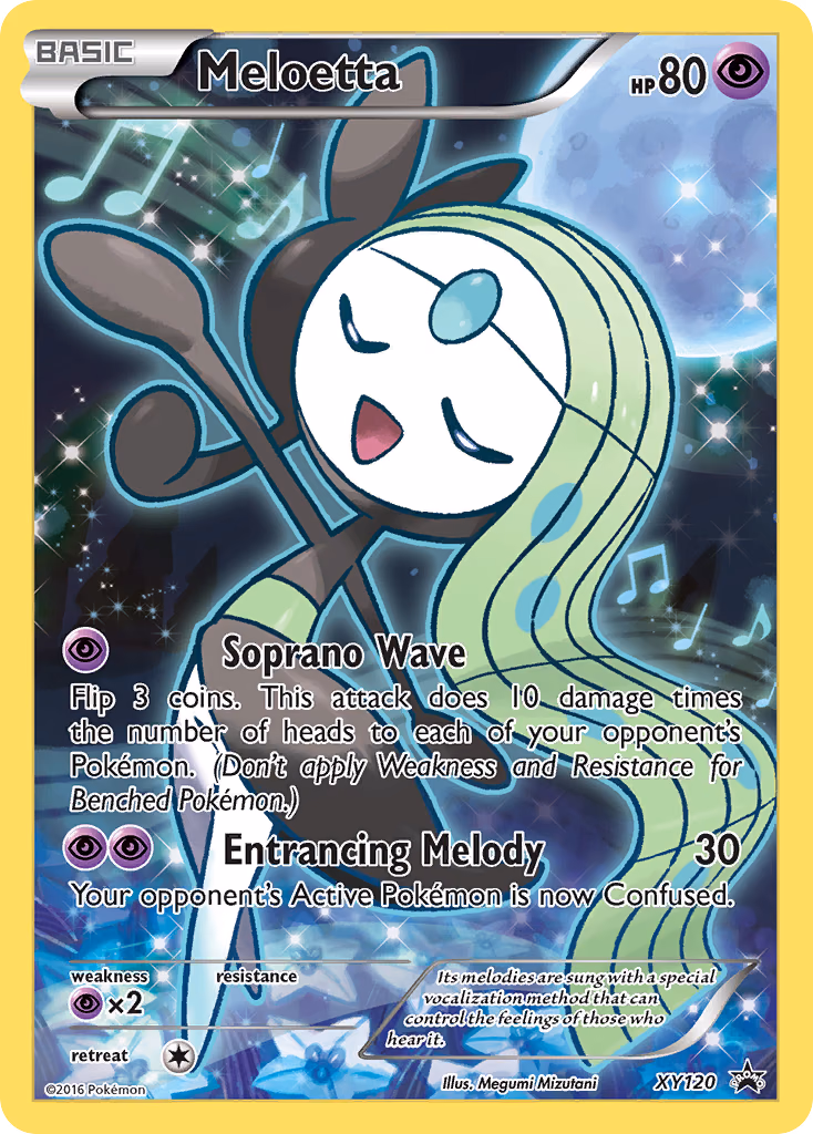 Meloetta Pokemon card (XY120, XY Black Star Promos)