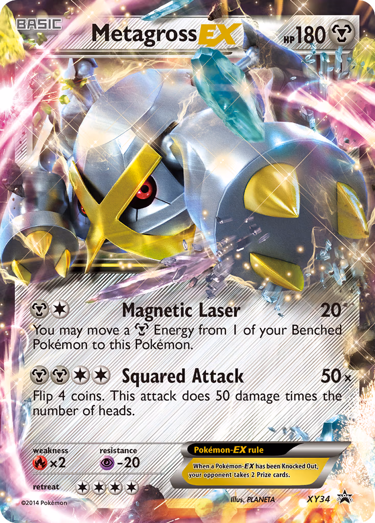 Metagross-EX Pokemon card (XY34, XY Black Star Promos)