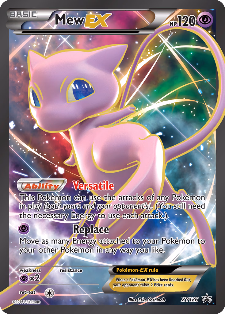 Mew-EX Pokemon card (XY126, XY Black Star Promos)