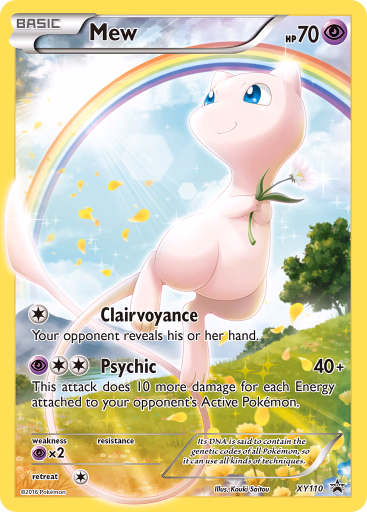 Mew Pokemon card (XY110, XY Black Star Promos)