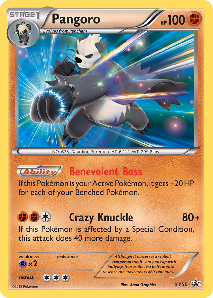 Pangoro Pokemon card (XY50, XY Black Star Promos)