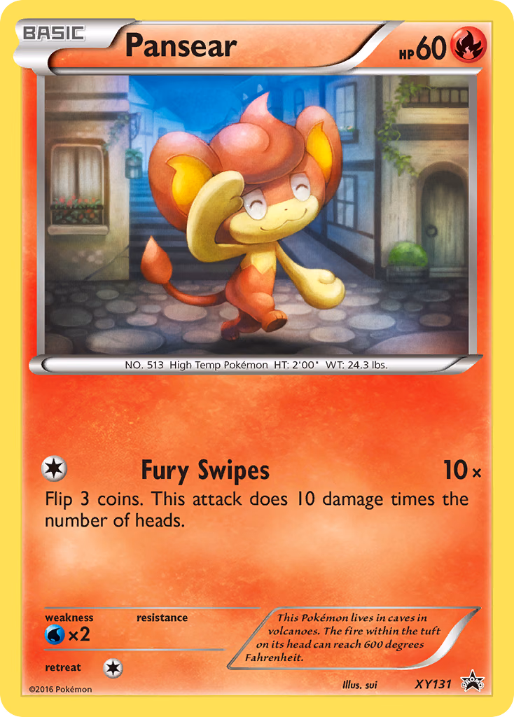 Pansear Pokemon card (XY131, XY Black Star Promos)