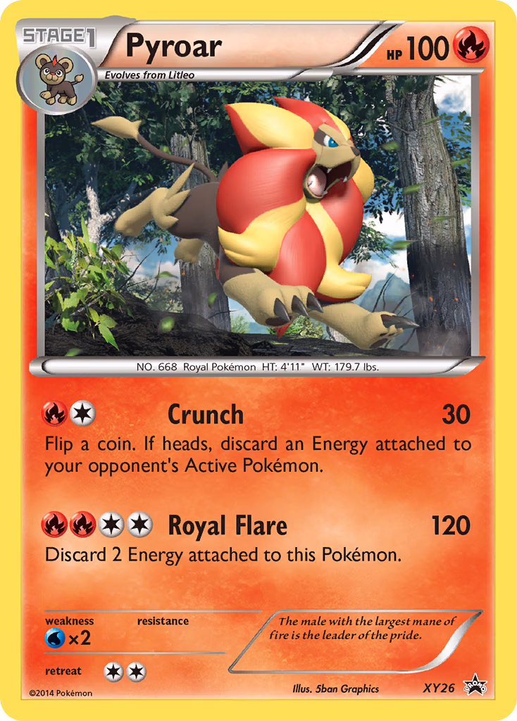 Pyroar Pokemon card (XY26, XY Black Star Promos)