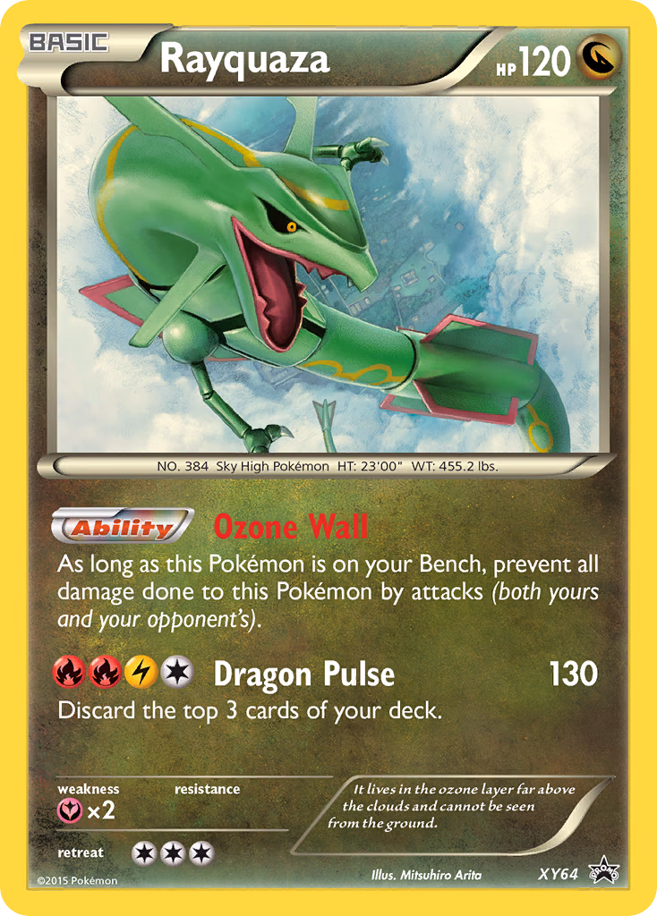 Rayquaza Pokemon card (XY64, XY Black Star Promos)