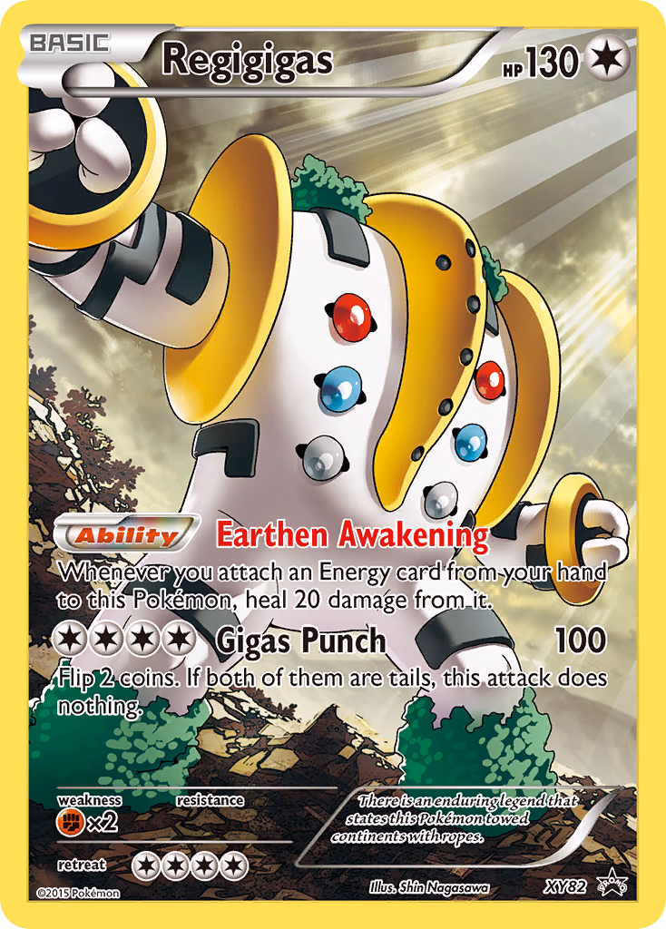 Regigigas Pokemon card (XY82, XY Black Star Promos)