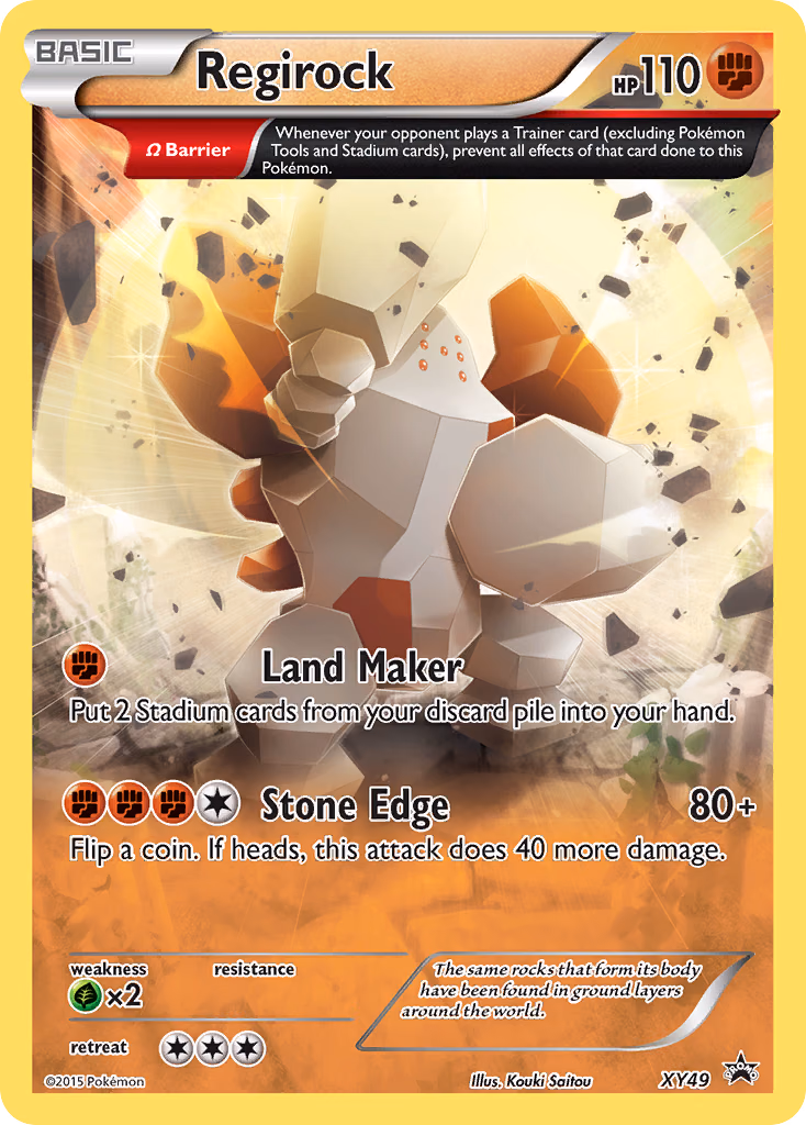 Regirock Pokemon card (XY49, XY Black Star Promos)