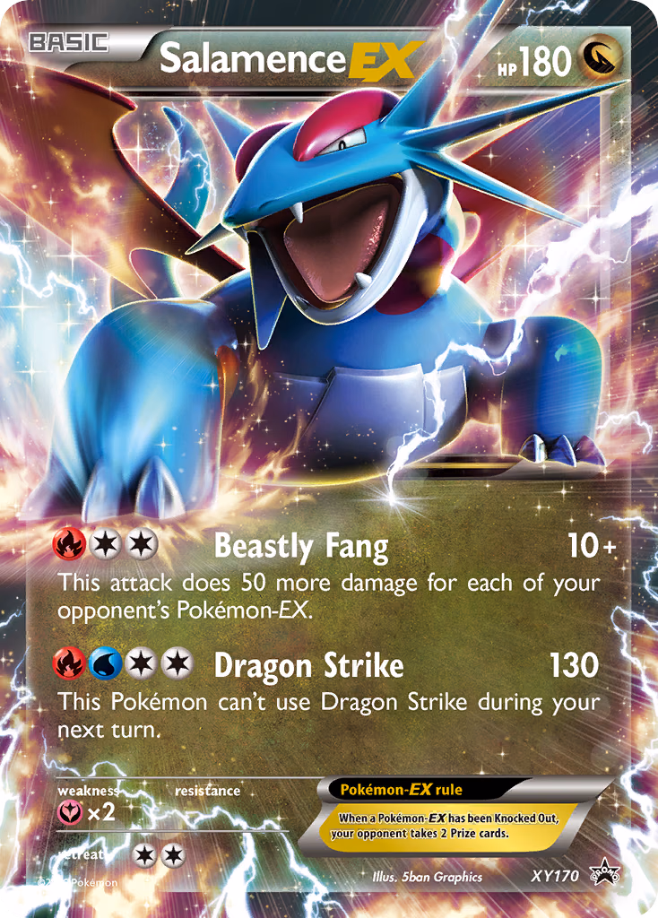 Salamence-EX Pokemon card (XY170, XY Black Star Promos)