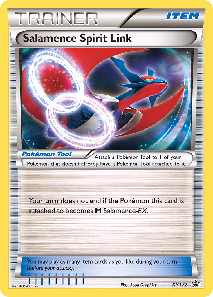 Salamence Spirit Link Pokemon card (XY172, XY Black Star Promos)