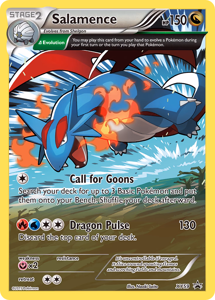 Salamence Pokemon card (XY59, XY Black Star Promos)