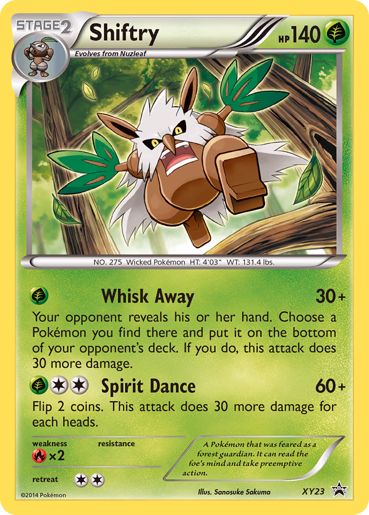 Shiftry Pokemon card (XY23, XY Black Star Promos)