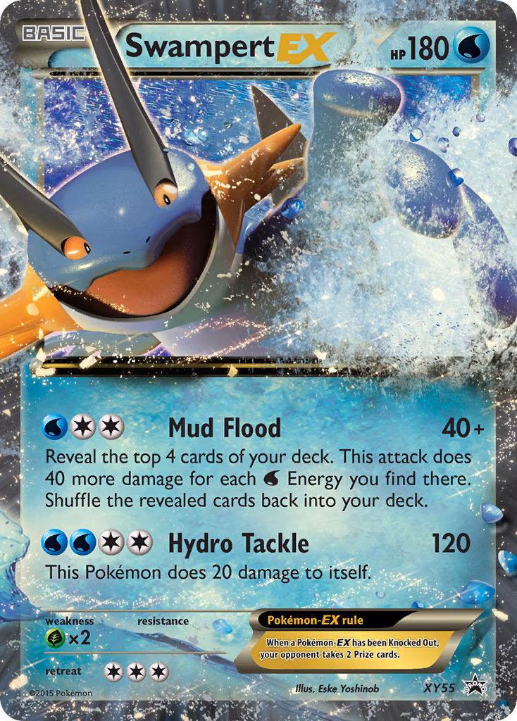 Swampert-EX Pokemon card (XY55, XY Black Star Promos)