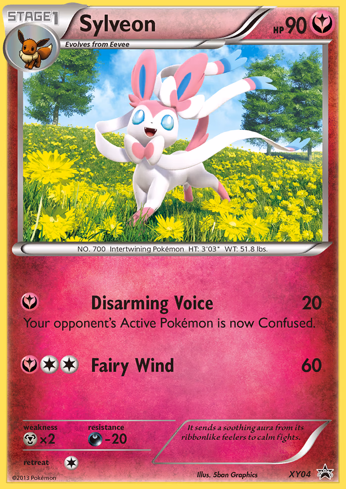 Sylveon Pokemon card (XY04, XY Black Star Promos)