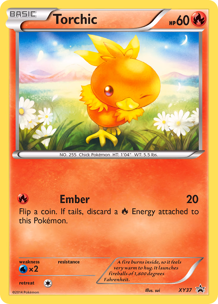 Torchic Pokemon card (XY37, XY Black Star Promos)