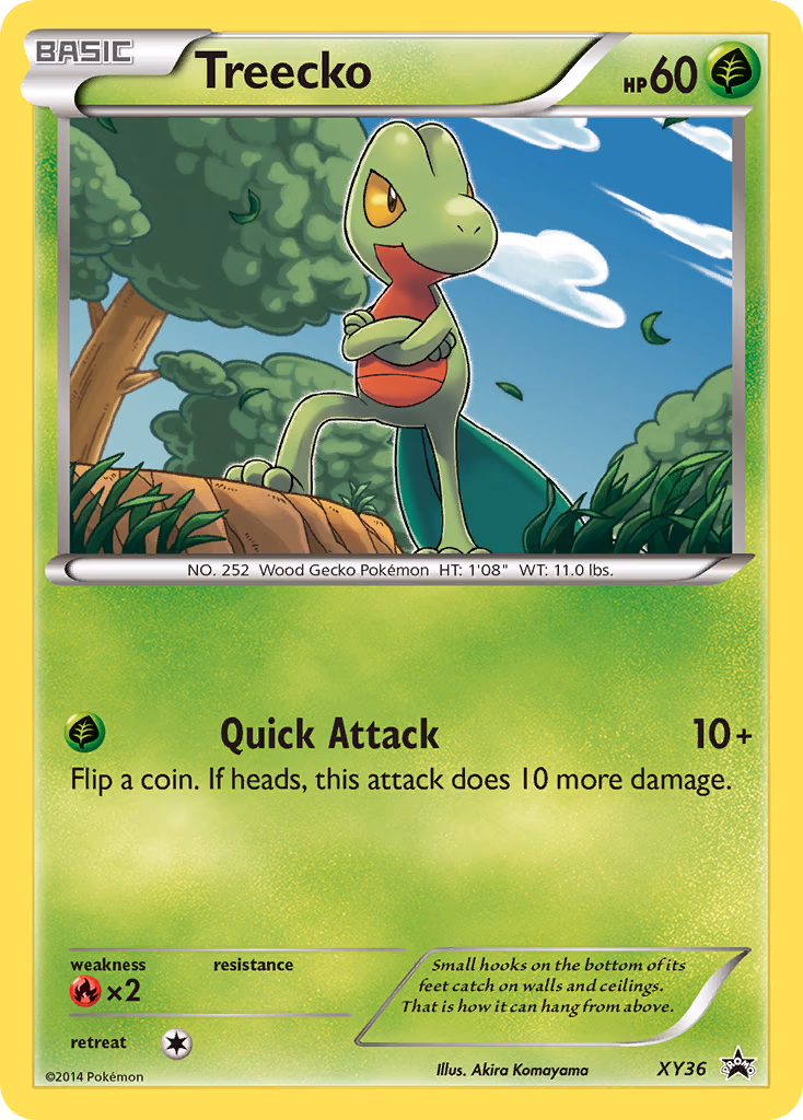 Treecko Pokemon card (XY36, XY Black Star Promos)