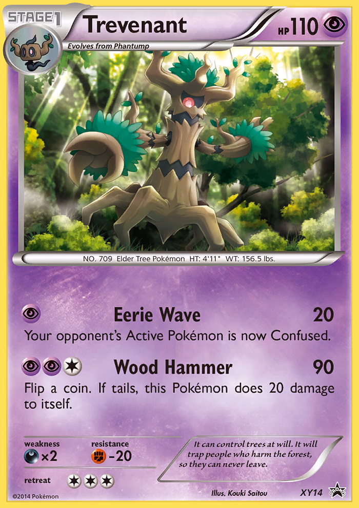 Trevenant Pokemon card (XY14, XY Black Star Promos)