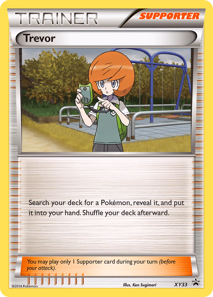 Trevor Pokemon card (XY33, XY Black Star Promos)