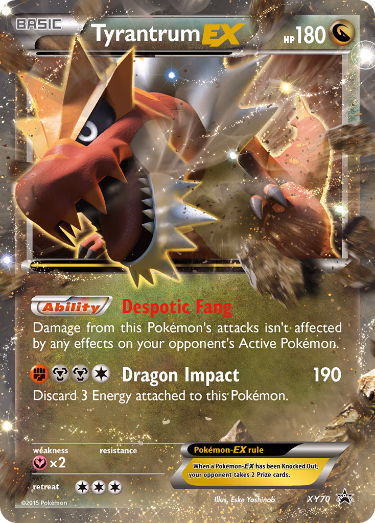 Tyrantrum-EX Pokemon card (XY70, XY Black Star Promos)