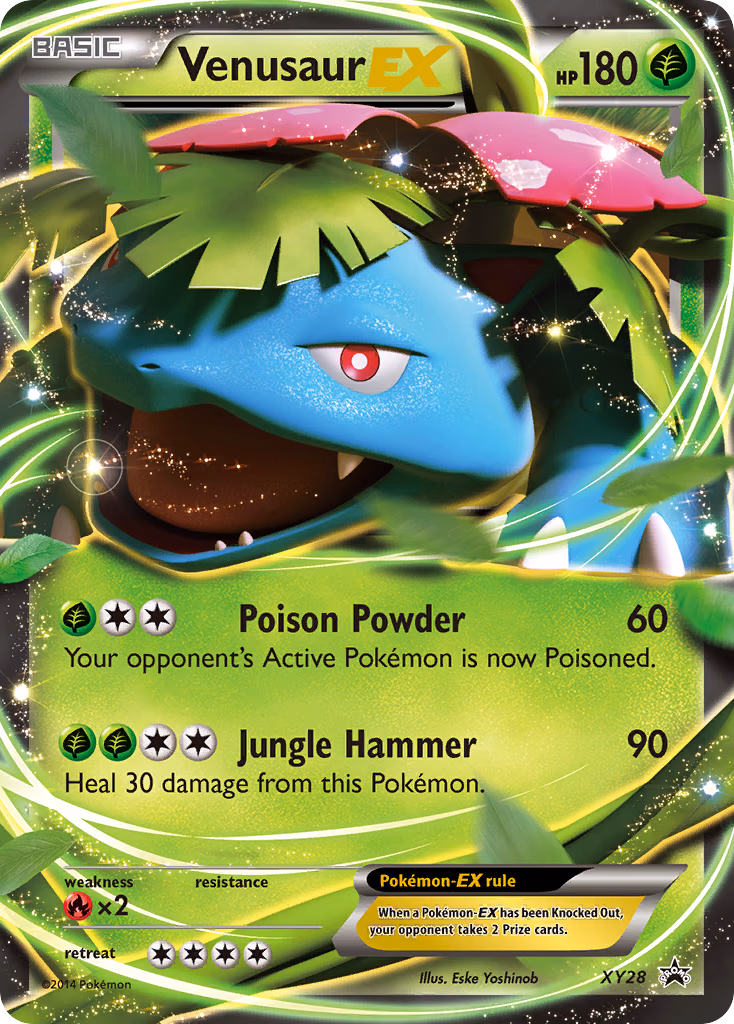Venusaur-EX Pokemon card (XY28, XY Black Star Promos)