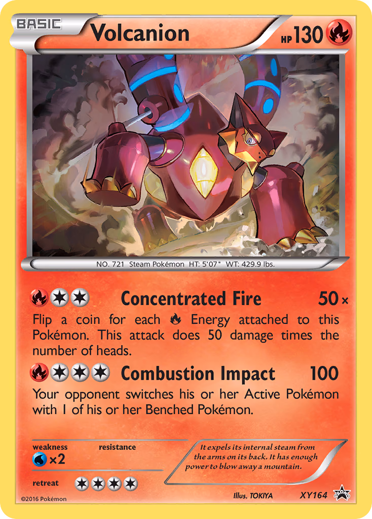 Volcanion Pokemon card (XY164, XY Black Star Promos)