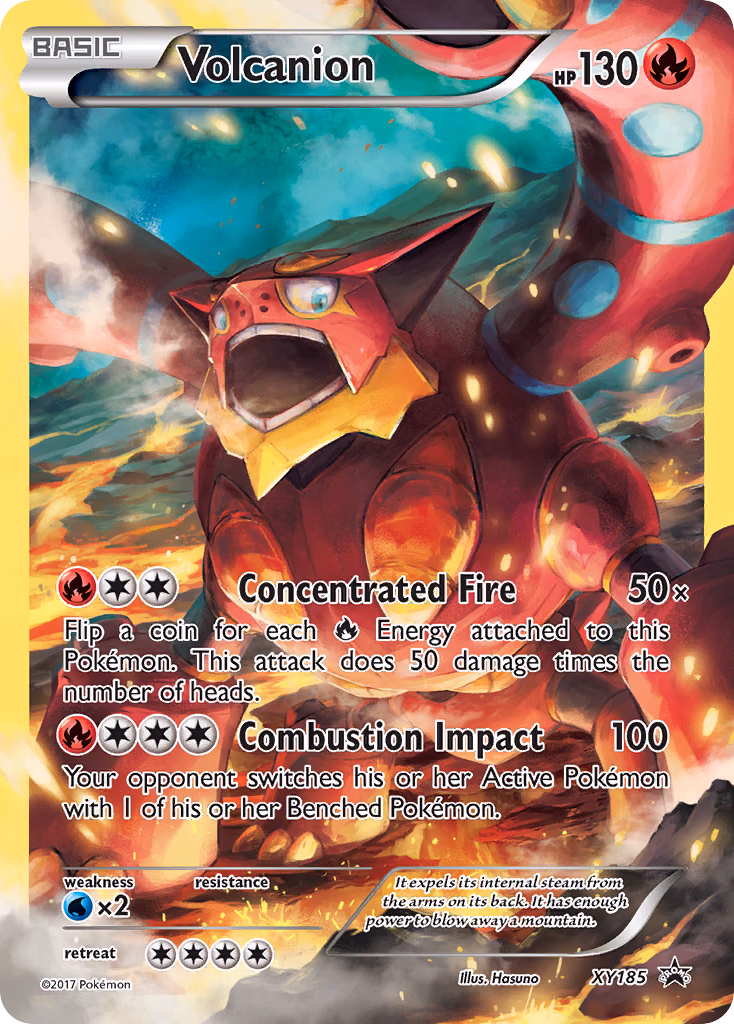 Volcanion Pokemon card (XY185, XY Black Star Promos)