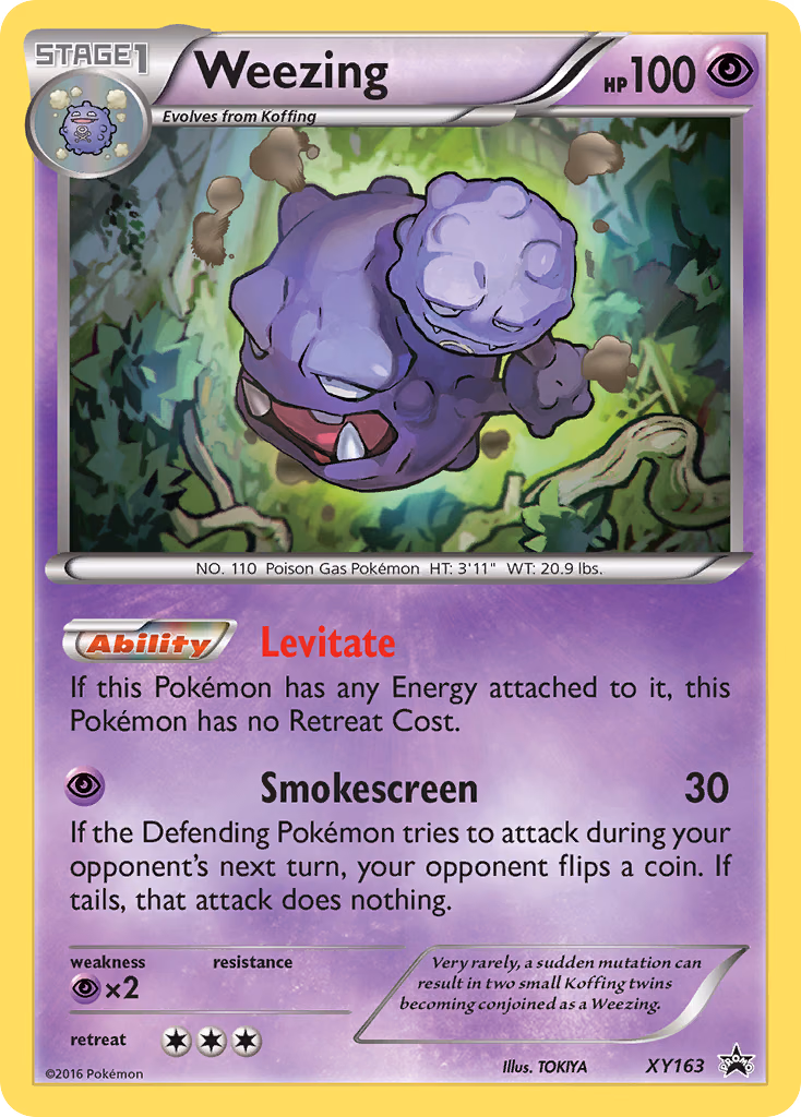Weezing Pokemon card (XY163, XY Black Star Promos)