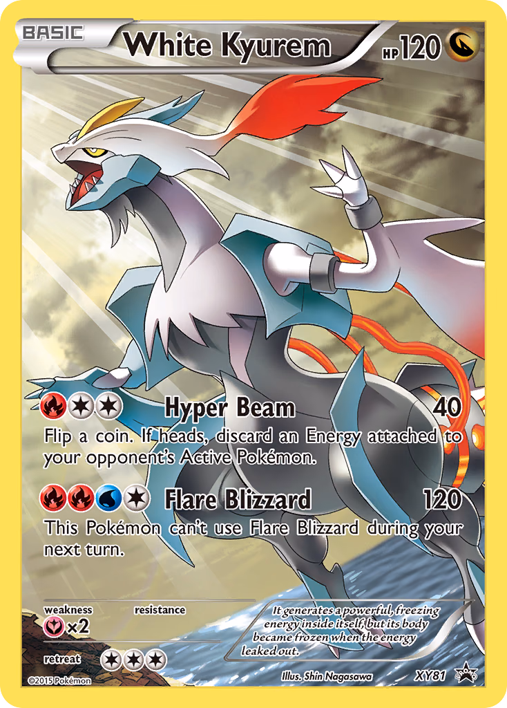 White Kyurem Pokemon card (XY81, XY Black Star Promos)