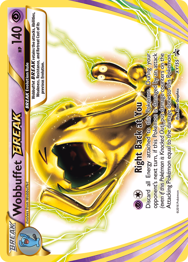 Wobbuffet BREAK Pokemon card (XY155, XY Black Star Promos)