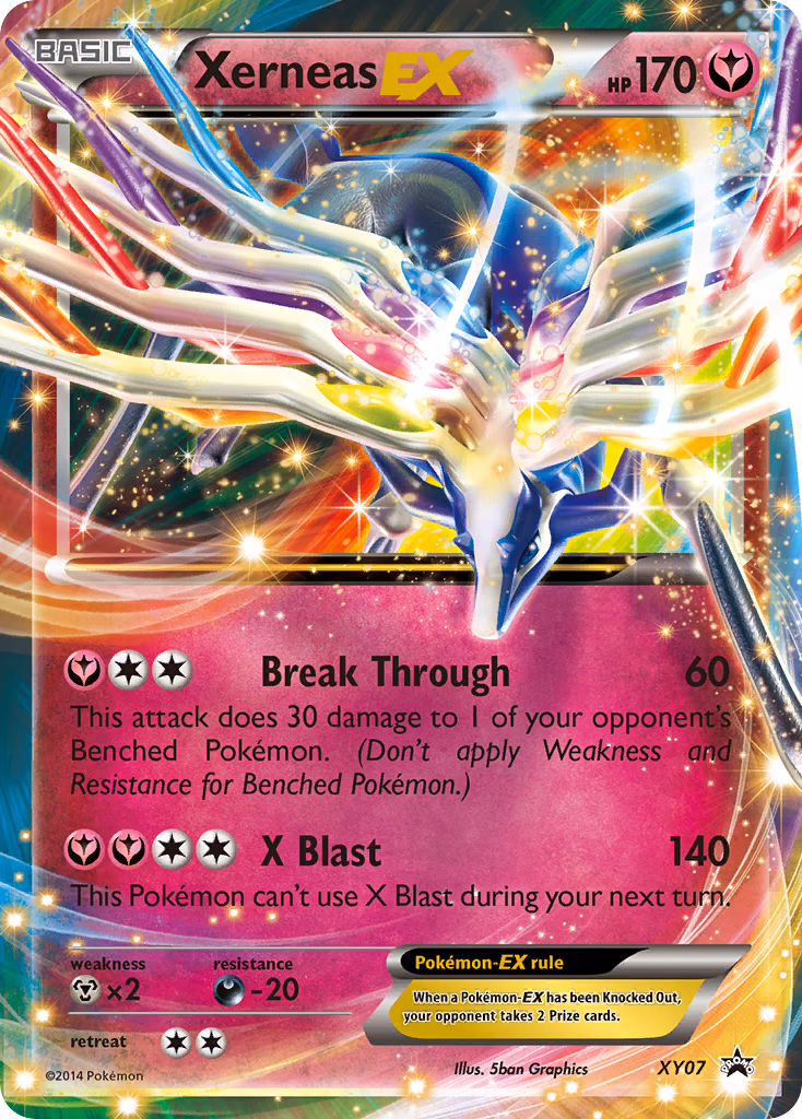 Xerneas-EX Pokemon card (XY07, XY Black Star Promos)