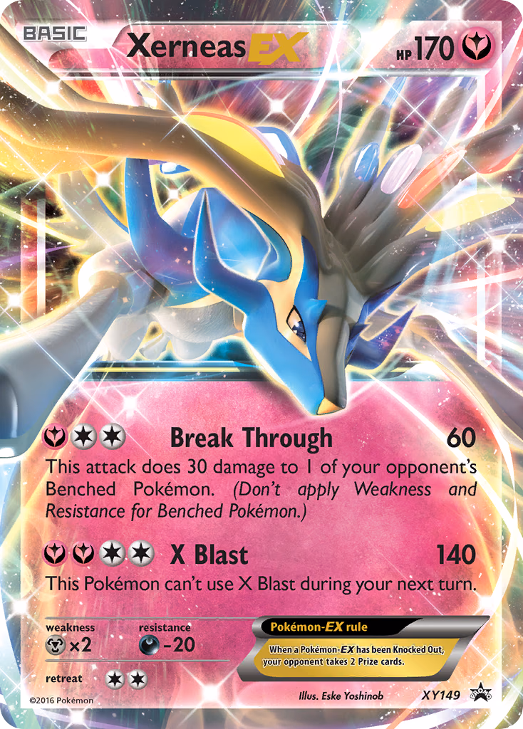 Xerneas-EX Pokemon card (XY149, XY Black Star Promos)