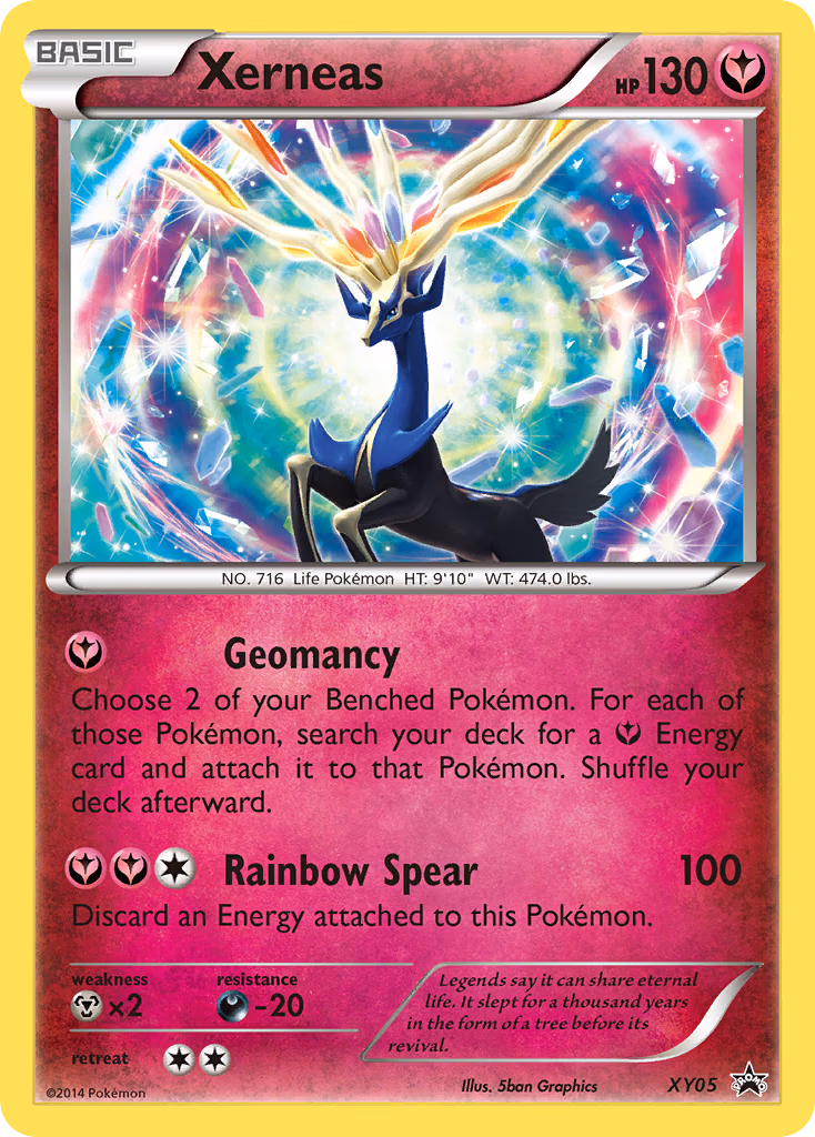 Xerneas Pokemon card (XY05, XY Black Star Promos)