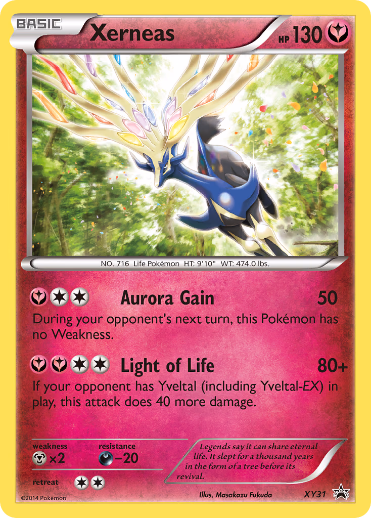 Xerneas Pokemon card (XY31, XY Black Star Promos)