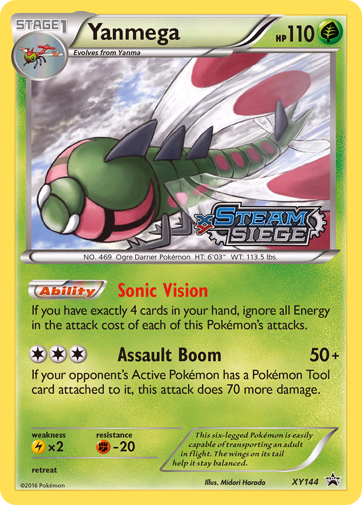Yanmega Pokemon card (XY144, XY Black Star Promos)
