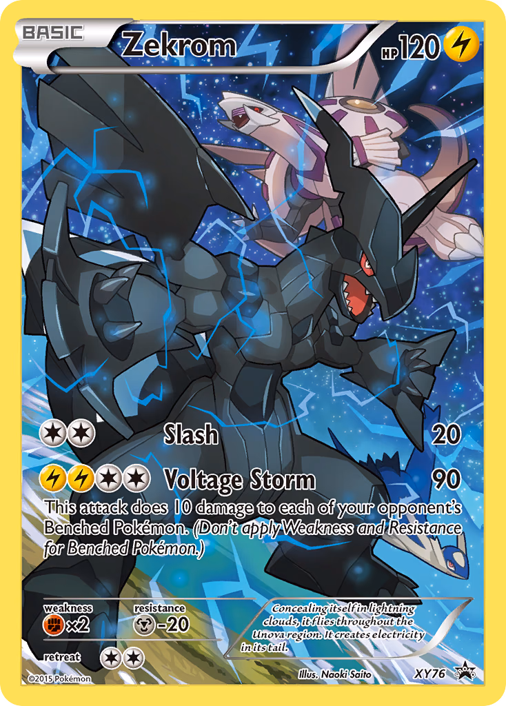 Zekrom Pokemon card (XY76, XY Black Star Promos)