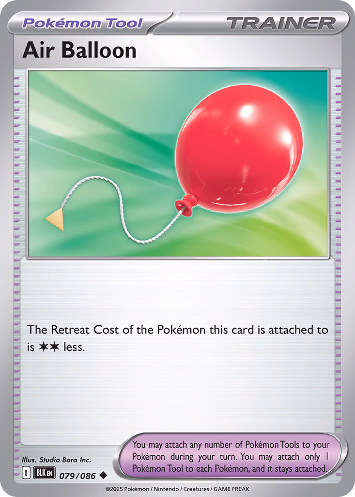 Air Balloon Pokemon card (079/086, Black Bolt)