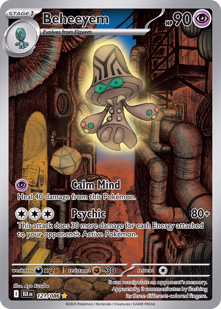 Beheeyem Pokemon card (121/086, Black Bolt)