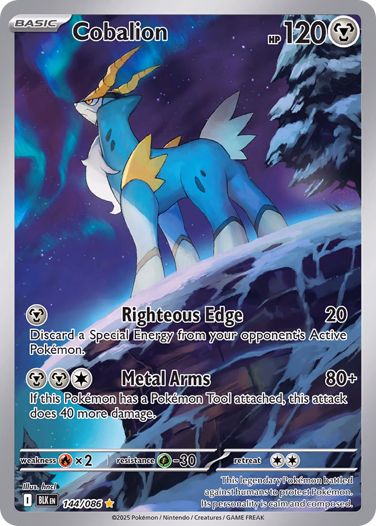 Cobalion Pokemon card (144/086, Black Bolt)