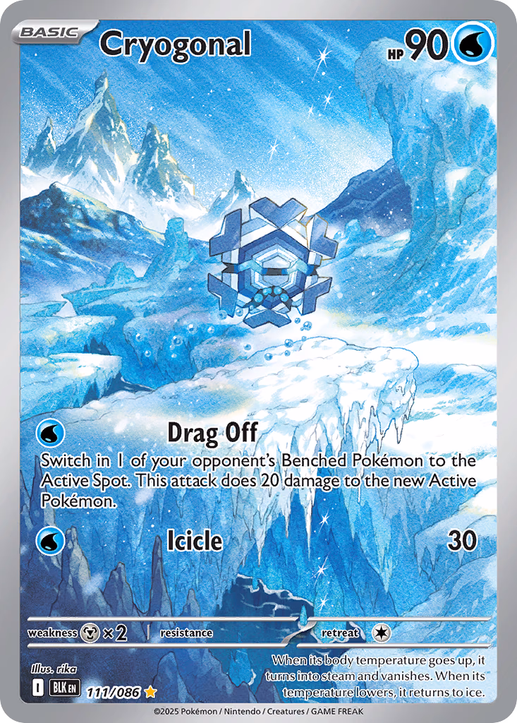 Cryogonal Pokemon card (111/086, Black Bolt)