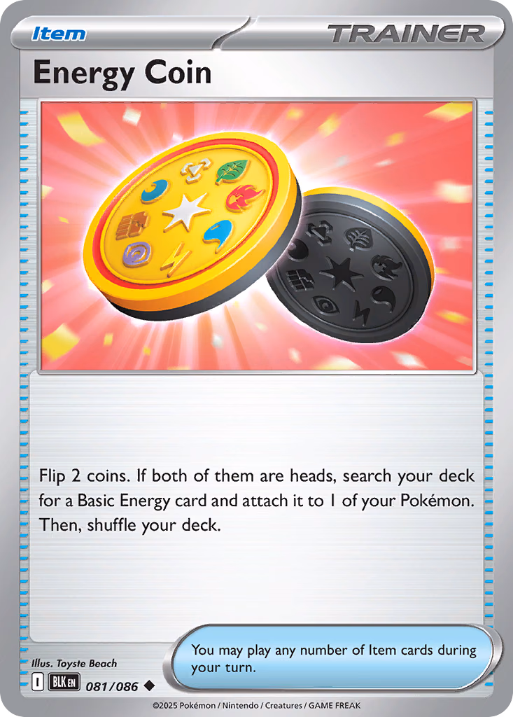 Energy Coin Pokemon card (081/086, Black Bolt)