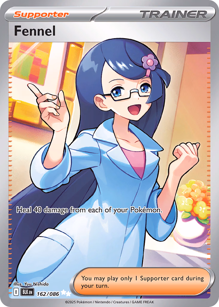 Fennel Pokemon card (162/086, Black Bolt)