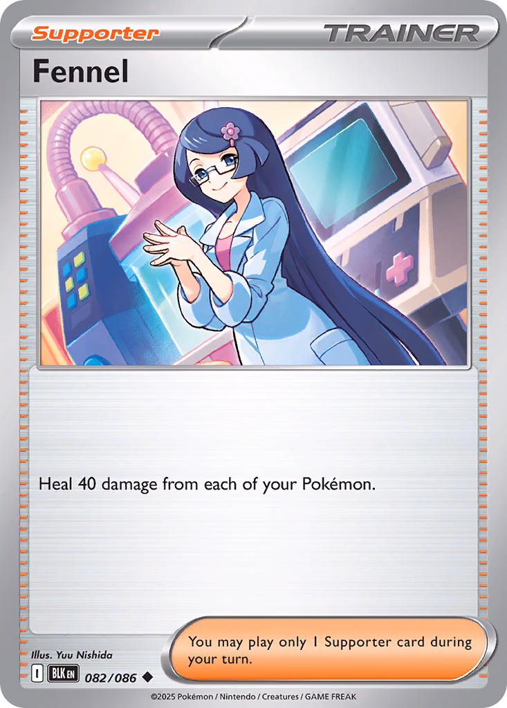 Fennel Pokemon card (082/086, Black Bolt)