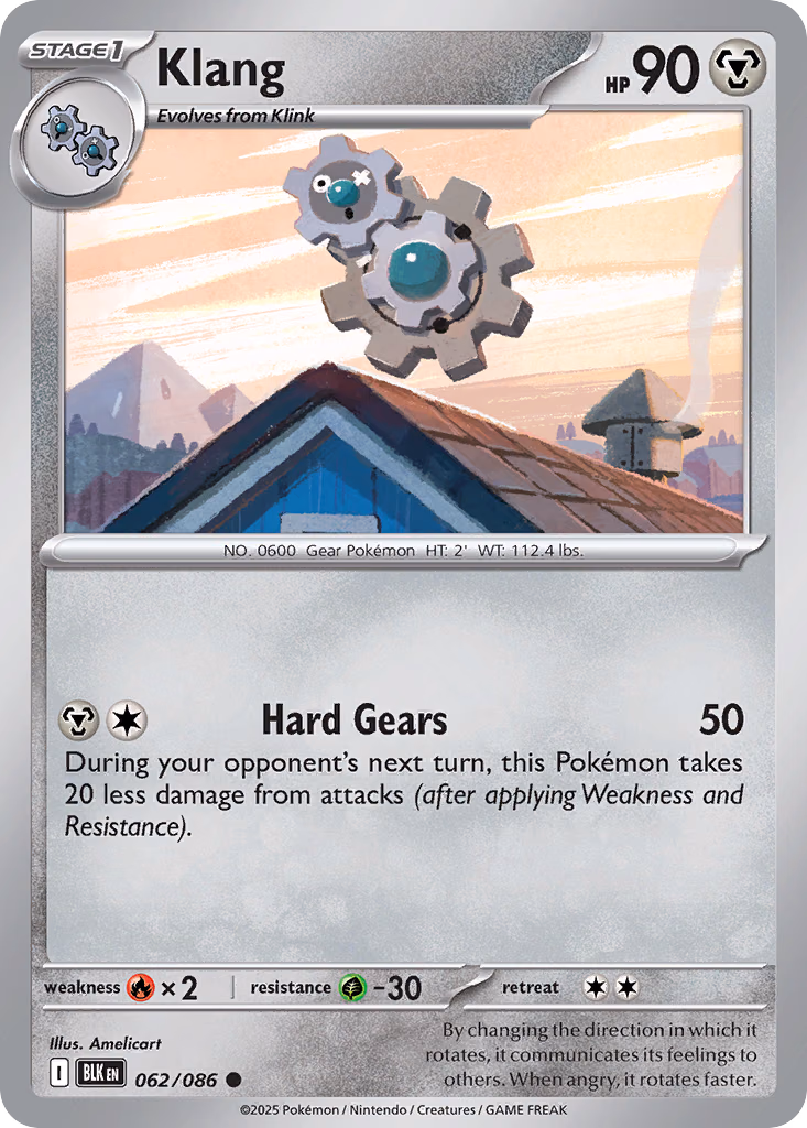 Klang Pokemon card (062/086, Black Bolt)
