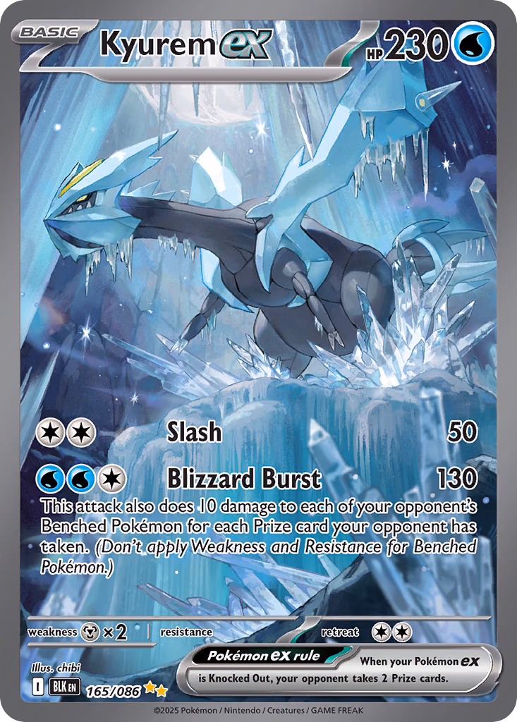 Kyurem ex Pokemon card (165/086, Black Bolt)