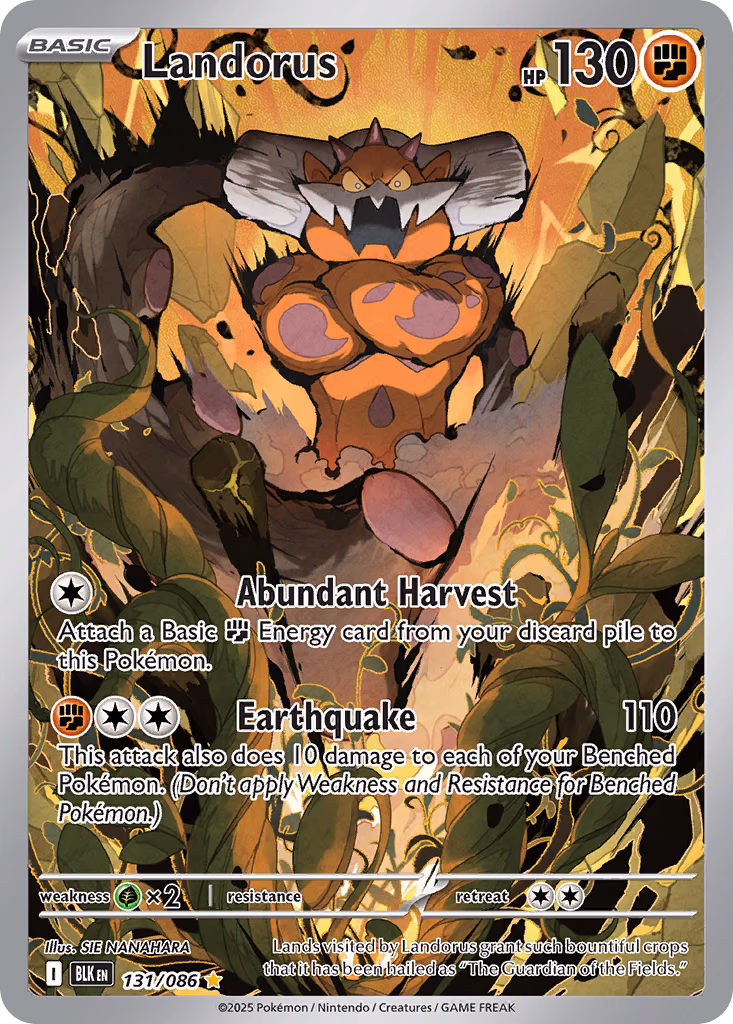Landorus Pokemon card (131/086, Black Bolt)