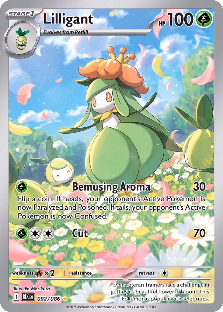 Lilligant Pokemon card (092/086, Black Bolt)