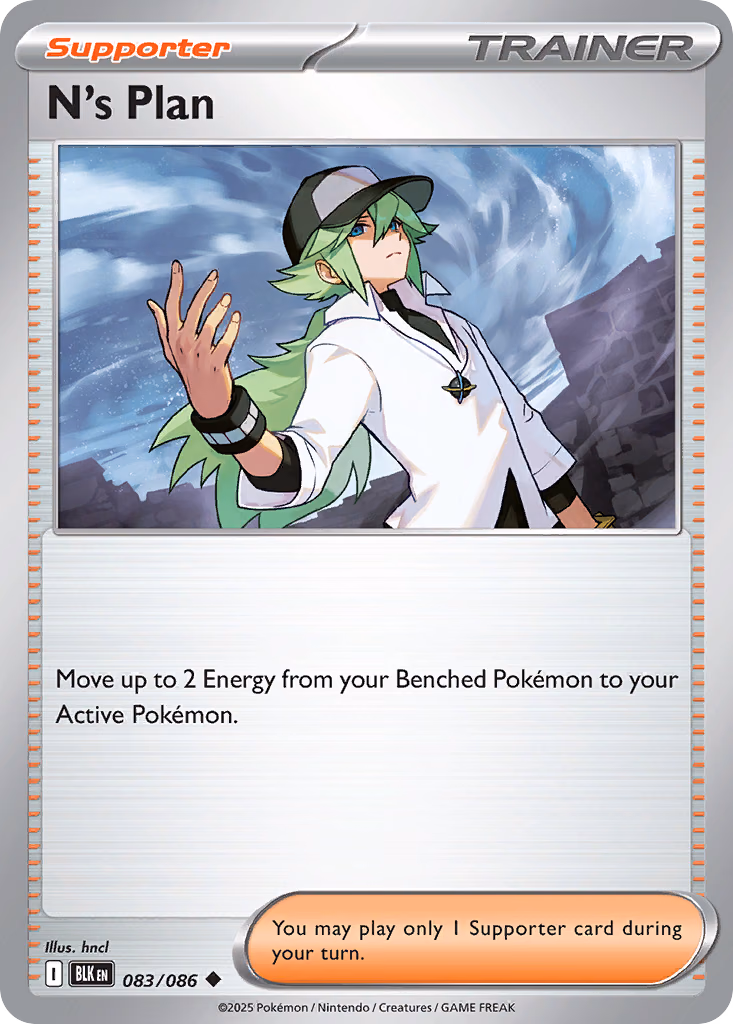 N's Plan Pokemon card (083/086, Black Bolt)