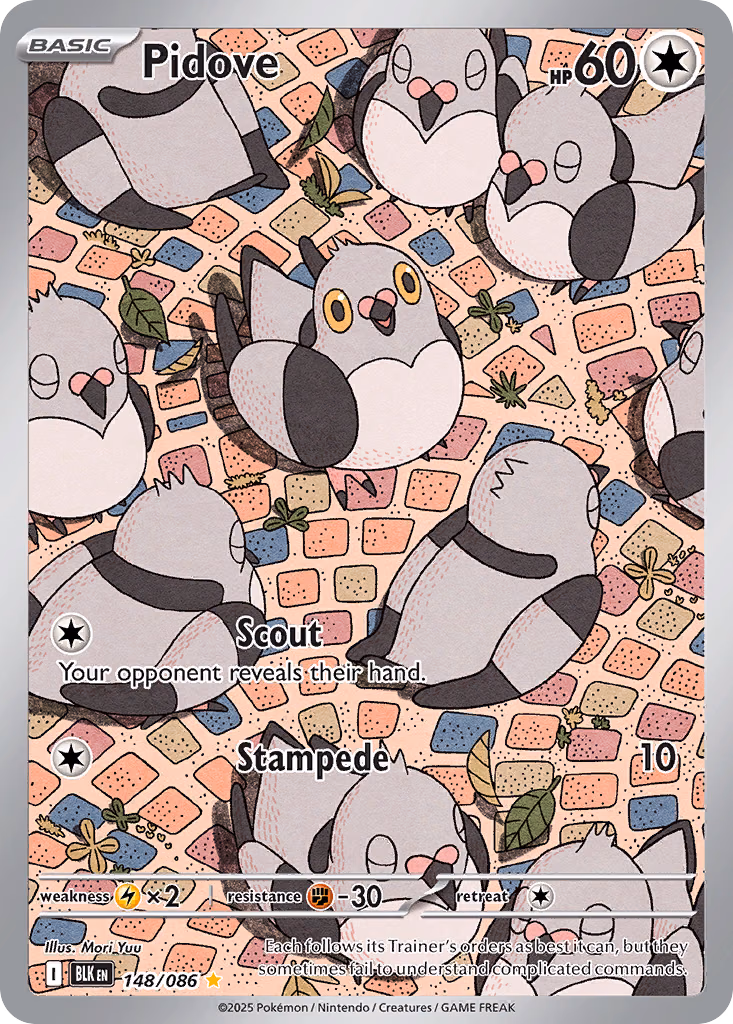 Pidove Pokemon card (148/086, Black Bolt)
