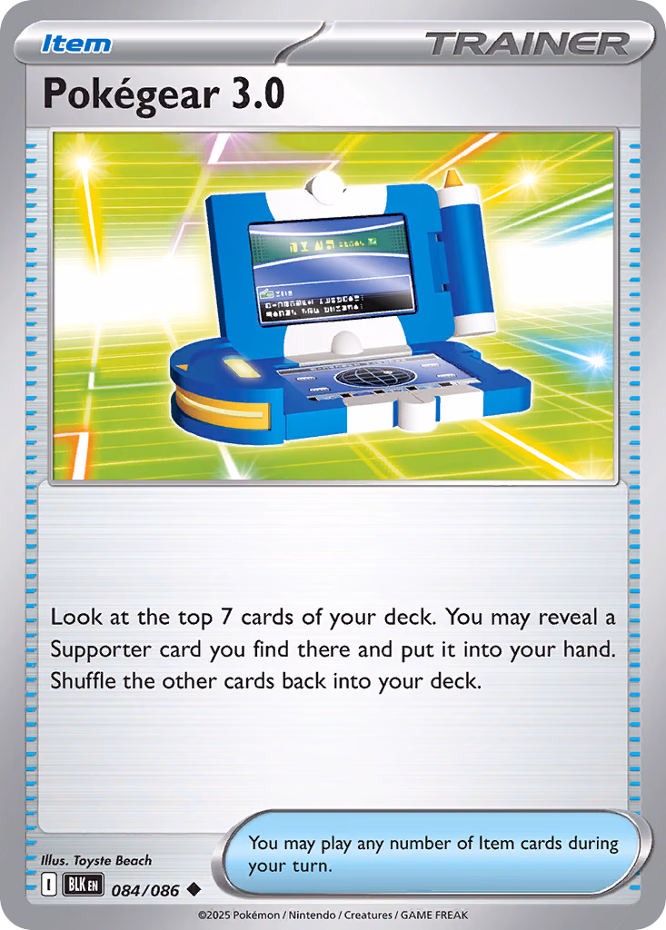 Pokégear 3.0 Pokemon card (084/086, Black Bolt)
