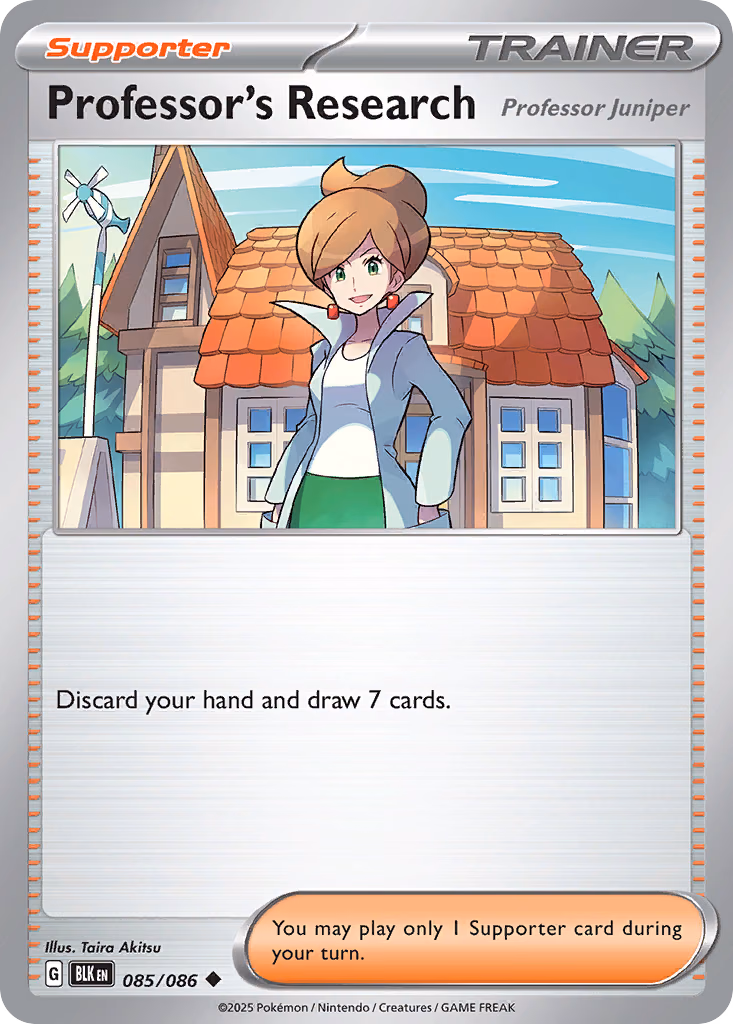 Professor's Research Pokemon card (085/086, Black Bolt)